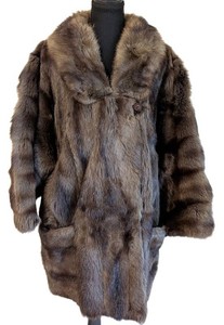MB - Womens Mink Fur Jacket - Albrechts Brown Full-Length Coat