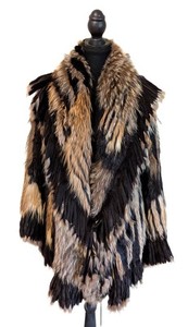 MB - Womens Fur Wrap Jacket - Rizal Patchwork Collar