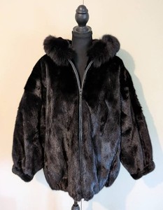 MB - Womens Fur Jacket - Albrechts Hooded Full-Zip