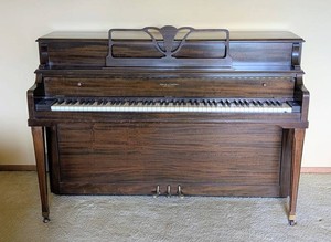 LR - Upright Piano - Kohler & Campbell Decorative Wood Cabinet