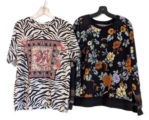 MB - Womens Shirts - Johnny Was Patterned Tops, M & L (Lot of 2)