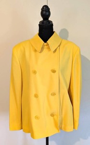 MB - Womens Jacket - Ralph Lauren Yellow Double-Breasted Size 16