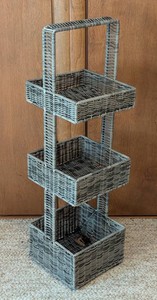 O - Wicker Storage Tower - 3-Tier Basket Organizer