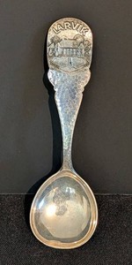 K - Vintage Sterling Silver Souvenir Spoon - Larvik L.FELUMB 830