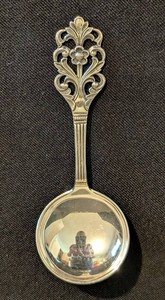 K - Vintage Sterling Silver Spoon - Marthinsen Norway 830 Hallmark