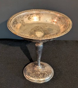K - Vintage Sterling Silver Compote Dish - Weighted