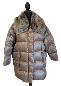 MB - Puffer Jacket - Ralph Lauren Womens XL Faux-Fur Collar