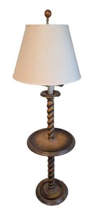 O - Vintage Table Floor Lamp With Center Table - 56 in