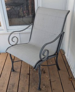 BP - Outdoor Patio Chairs - Pair of Metal Scroll-Arm Chairs