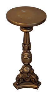 B2 - Vintage Plaster Pedestal Stand - 29in H X 12in Diameter