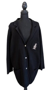 MB - Womens Sweater Blazer - Ralph Lauren Black Knit Size 1X