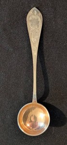 K - Vintage Sterling Silver Spoon - J. ODEGAARD 830 Engraved 6in