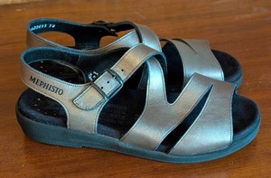 MB - Womens Sandals - New Mephisto Silver Sandals Size 38