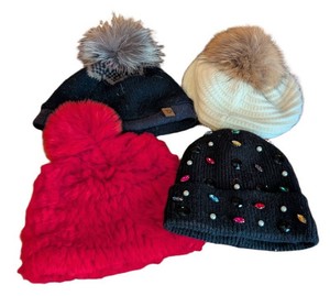 MB - Womens Winter Hats - Annabelle New York, Tasha & Embellished Knit (Lot of 4)