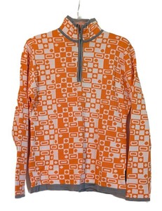 MB - Womens Sweater - Obermeyer Geometric Quarter-Zip Size M