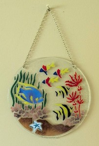 O - Glass Hanging Fish Plate - Peggy Karr