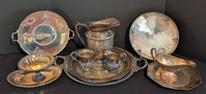 O - Vintage Silver Plated Servingware Mixed Lot (Lot of 10)