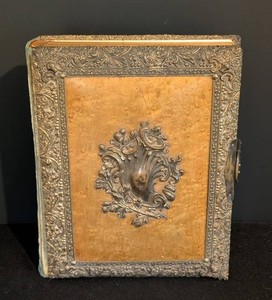 O - Antique Photo Album - Ornate Embossed Cover