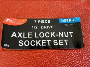 Pittsburgh Axle Lock-Nut Socket Set 12 Drive Metric
