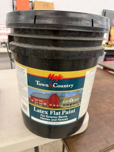 5 Gallon White Latex Exterior Flat Paint