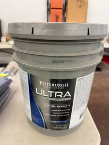 5 Gallon Pittsburgh Ultra Exterior Flat White Paint