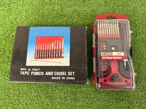 14pc Punch & Chisel Set & 42pc Tool Set