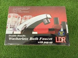 Washerless Bath Faucet with Pop-Up