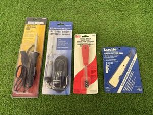 Assorted New Tools - Soldering Iron, Circuit Tester, Fitting Brush & Plastic Cutting Knife
