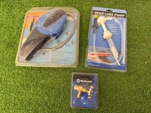 Gear Lube Pump, R134a Can Tap Valve & Refrigerant Leak Detector