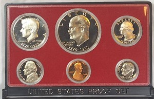 1976 U.S. Mint Proof Set  6 Coins with Bicentennial Eisenhower Dollar