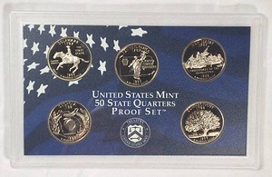 1999-S U.S. Mint 50 State Quarters Proof Set  First Year 5-Coin Set