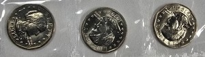 1979 Susan B. Anthony Dollar Souvenir Set  P, D & S Mint Trio