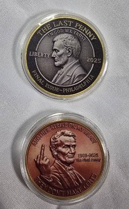2025 Lincoln Final Penny Tribute Medal Set  2-Piece Commemorative Pair