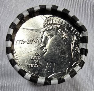 2026-P Enduring Liberty Half Dollar Roll | 20 Coins | $10 Face | One-Year 250th Anniversary Design