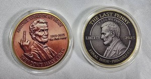2025 Lincoln Last Penny Tribute Set  2 Commemorative Tokens