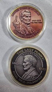 2025 Final Penny Lincoln Commemorative Token Set  2-Piece Capsule Set
