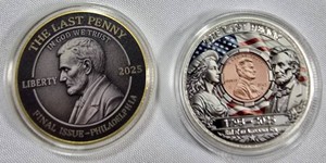 2-Piece 2025 Last Penny Commemorative Set  Lincoln Tribute Tokens