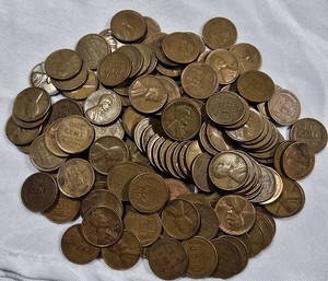 1-Lb Mixed Wheat & Lincoln Cents  Bulk U.S. Penny Collection
