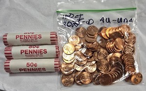 2025 Lincoln Cent Lot  3 Original Rolls  Approx. 100 Loose Pennies