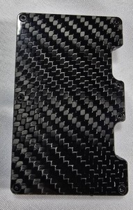 Carbon Fiber RFID Blocking Minimalist Wallet  Money Clip & Box