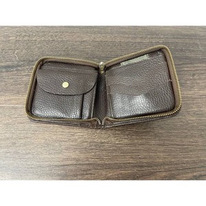 Jennifer Graham Brown Leather Zip Wallet Clutch