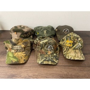Camo Hunting Baseball Caps 5-Piece Assorted Logo Set