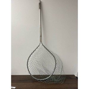 Silver Metal Fishing Net with Long Handle