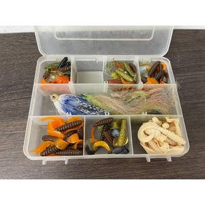 Assorted Soft Plastic Fishing Lures Tackle Box Set, 1 Box