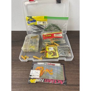 Assorted Soft Plastic Fishing Lures Tackle Box Lot