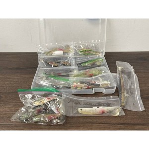 Mixed Soft Plastic Fishing Lures Set with Tackle Box