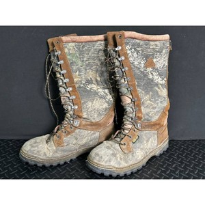 Rocky Camo Leather Gore-Tex Hunting Boots � Tall Lace-Up Pair