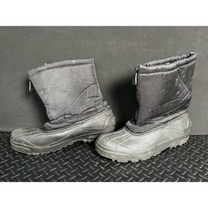 Black Synthetic Insulated Winter Boots Size 12 � Zip Front, Pair