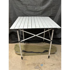 TravelChair Silver Aluminum Folding Camp Table with Carry Bag