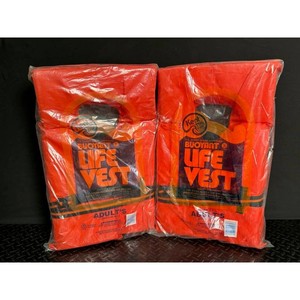Kent Orange Nylon Adult Buoyant Life Vest 2 Pack
